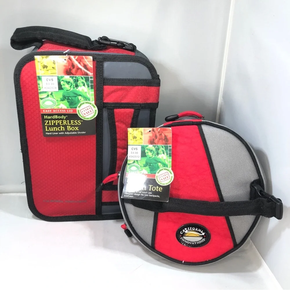 2 Insulated Lunch Totes with Handles - Picture 2 of 8